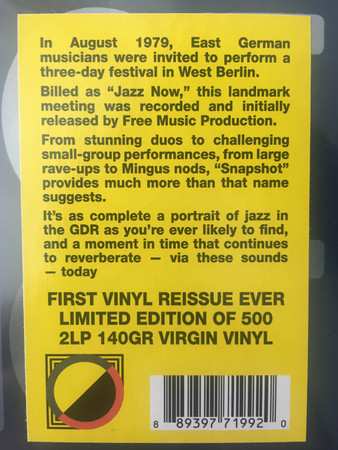 2LP Various: Snapshot - Jazz Now - Jazz Aus Der DDR LTD 79056