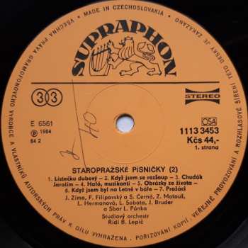LP Various: Staropražské Písničky 2 381301