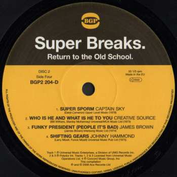 2LP Various: Super Breaks. Return To The Old School. Classic Breaks And Beats From The Birth Of Hip-Hop 417737
