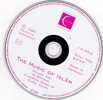 CD Various: The Music Of Islām - Volume One: Al-Qāhirah, Classical Music Of Cairo, Egypt 273213