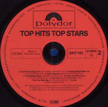 LP Various: Top Hits Top Stars 541186