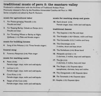 CD Various: Traditional Music Of Peru: The Mantaro Valley 349570