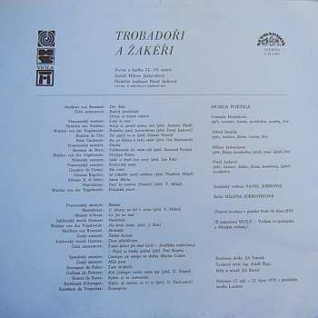 LP Various: Trobadoři A Žakeři Poezie A Hudba 12. - 15. Století 476840