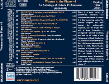 CD Various: Women At The Piano - An Anthology Of Historic Performances, Vol. 4 (1921-1955) 115732
