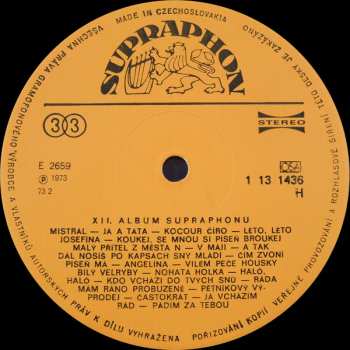 LP Various: XII. Album Supraphonu 130376