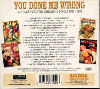 CD Various: You Done Me Wrong - Vintage Country Cheating Songs 1929 - 1952 DIGI 195320