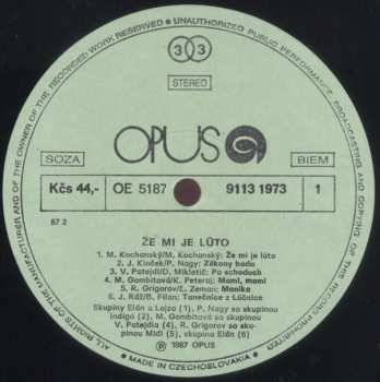 LP Various: Že Mi Je Ľúto 43021