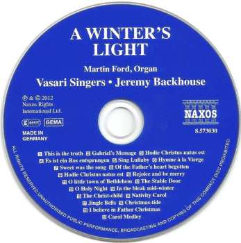 CD Vasari Singers: A Winter's Light (A Christmas Collection) 458652