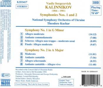 CD Vasily Sergeyevich Kalinnikov: Symphonies Nos. 1 And 2 456282