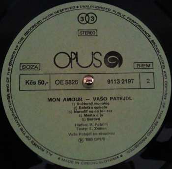 LP Vašo Patejdl: Mon Amour