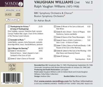 CD Ralph Vaughan Williams: Vaughan Williams Live, Vol. 2 398081
