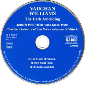 CD Ralph Vaughan Williams: The Lark Ascending / Suite Of Six Short Pieces / The Solent / Fantasia 456307