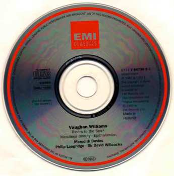 CD Ralph Vaughan Williams: Riders To The Sea · Epithalamion · Merciless Beauty