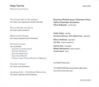 CD Veljo Tormis: Reminiscentiae 484890