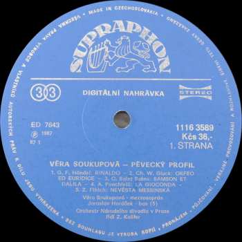 LP Věra Soukupová: Operatic recital 374273