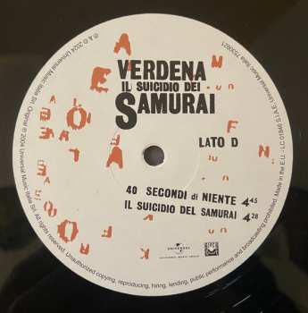 2LP Verdena: Il Suicidio Dei Samurai
