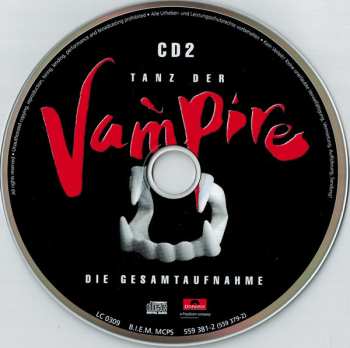 2CD Vereinigte Bühnen Wien: Tanz Der Vampire - Die Gesamtaufnahme 513601