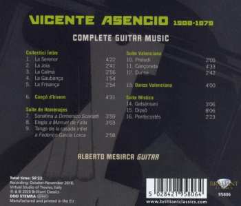 CD Vicente Asencio: Complete Guitar Music 192629