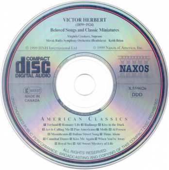 CD Victor Herbert: Beloved Songs And Classic Miniatures 340957