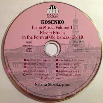 CD Віктор Косенко: Piano Music, Vol. 1: Eleven Etudes In The Form Of Old Dances, Op. 19 444408