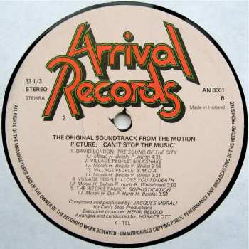 LP Village People: Can't Stop The Music - The Original Motion Picture Soundtrack Album 543041