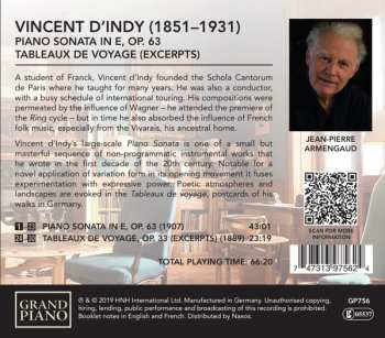 CD Vincent d'Indy: Piano Sonata / Tableaux de Voyage 251438