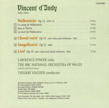 CD Vincent d'Indy: Wallenstein • Saugefleurie • Choral Varié • Lied 337496