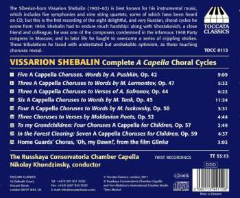CD Виссарион Шебалин: The Complete A Cappella Choral Cycles 537302