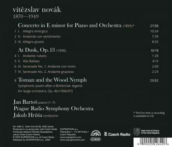 CD Vítězslav Novák: Piano Concerto, Toman And The Wood Nymph 19293