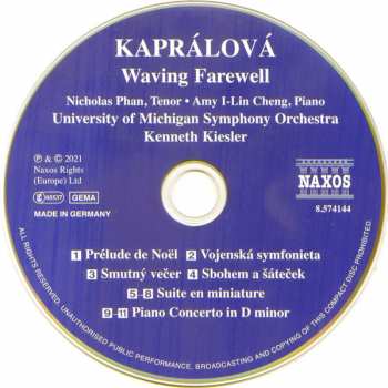 CD Vitezslava Kapralova: Waving Farewell 282423