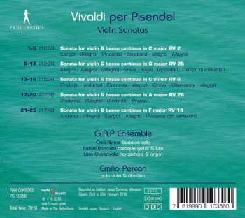 CD Antonio Vivaldi: Per Pisendel Violin Sonatas 414963
