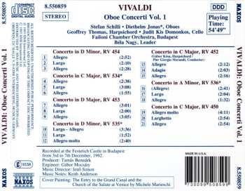 CD Antonio Vivaldi: Oboe Concerti Vol. 1