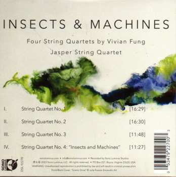 CD Jasper String Quartet: Insects & Machines, Quartets Of Vivian Fung