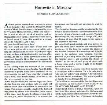 CD Vladimir Horowitz: Horowitz In Moscow 44689