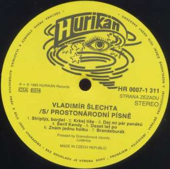 LP Vladimír Šlechta: (S)prostonárodní Písně