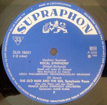 LP Vladimír Sommer: The Vocal Symphony = Vokální Symfonie / The Old Man And The Sea = Stařec A Moře 377253
