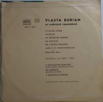 LP Vlasta Burian: Ve Zvukových Vzpomínkách 43823