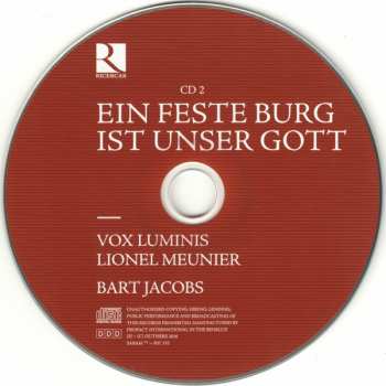 2CD Vox Luminis: Eine Feste Burg Ist Unser Gott (Luther Und Die Musik Der Reformation) 394955