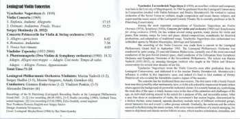 CD Vyacheslav Nagovitsyn: Leningrad Violin Concertos 115520