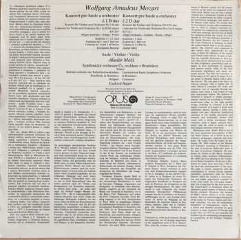 LP Wolfgang Amadeus Mozart: Concertos For Violin And Orchester - No. 1 In B Flat Major KV 207 / No. 2 in D Major KV 211