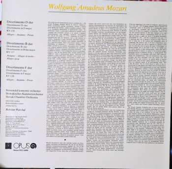 LP Wolfgang Amadeus Mozart: Divertimenti: D Major Kv 136 / B Flat Major Kv 137 / F Major Kv 138 526742