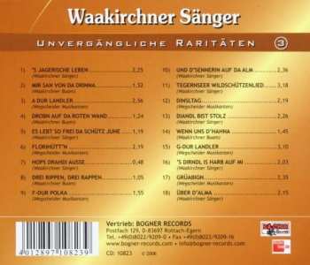CD Waakirchner Sänger: Unvergängliche Raritäten 3 181233