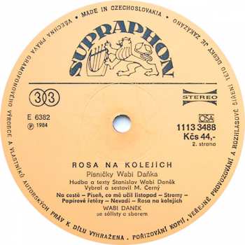 LP Wabi Daněk: Rosa Na Kolejích (Písničky Wabi Daňka) 42757