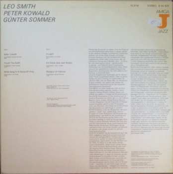 LP Wadada Leo Smith: Leo Smith / Peter Kowald / Günter Sommer 538372