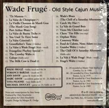 CD Wade Frugé: Old Style Cajun Music