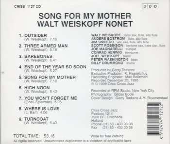 CD Walt Weiskopf Nonet: Song For My Mother 221378