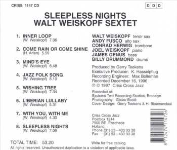 CD Walt Weiskopf Sextet: Sleepless Nights 174098
