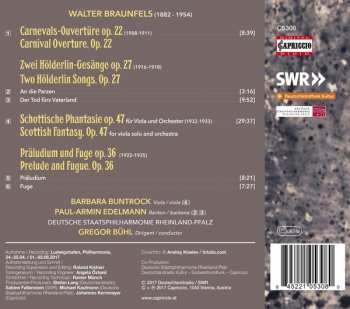 CD Walter Braunfels: Carnival Overture; Scottish Fantasy; Hölderin Songs; Prelude And Fugue 115833