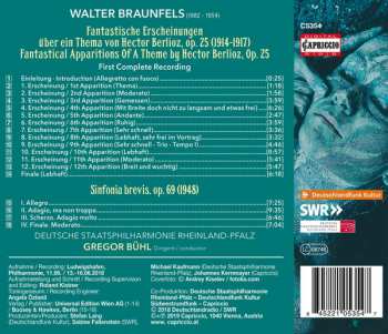 CD Walter Braunfels: Fantastical Apparitions Of A Theme By Hector Berlioz, Op. 25; Sinfonia Brevis, Op. 69  119331