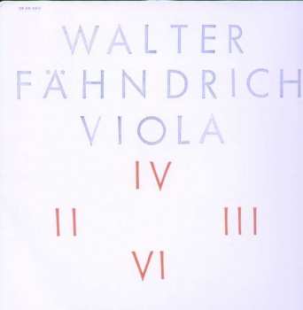 Album Walter Fähndrich: Viola